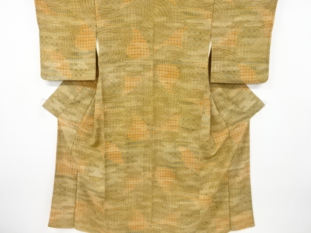 JAPANESE KIMONO / VINTAGE KOMON KIMONO / ABSTRACT